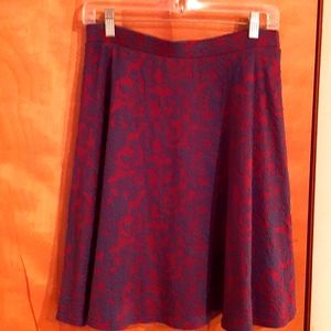 Brixons Ivy beautiful maroon and purplish blue skirt lined,size medium !
